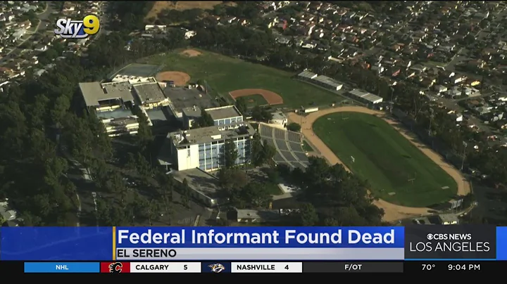 Federal informant found dead on high school campus