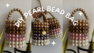 DIY VINTAGE PEARL BEADED BAG | HOW TO MAKE BUCKET BEAD BAG | Stitchesbylope