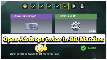Call Of Duty Mobile Open Airdrops twice in BR Matches Task Complete