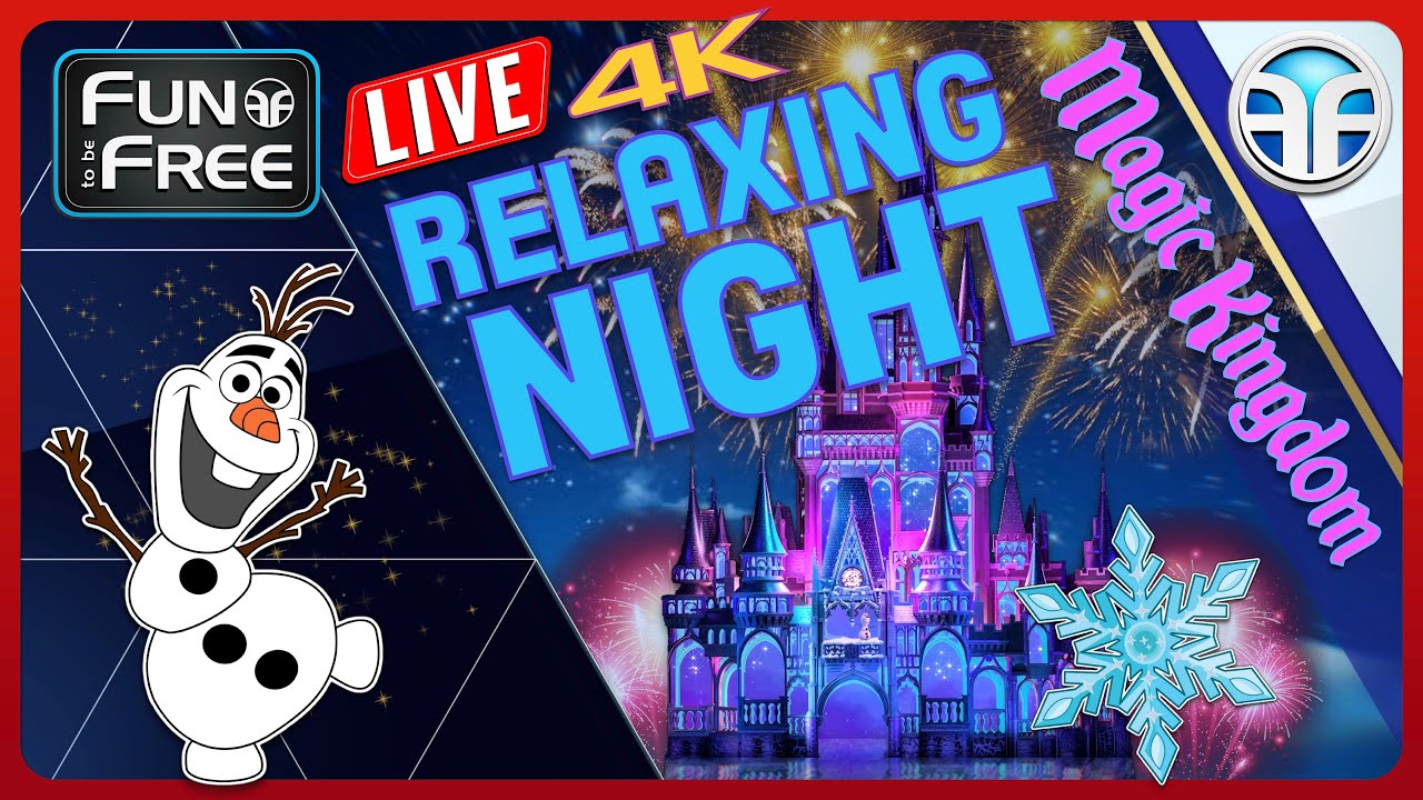 🔴 LIVE: Walt Disney World Ambience – Magic Kingdom Relaxing Night Walk & Fireworks (4K ASMR)