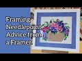 A helpful tip for framing needlepoint.