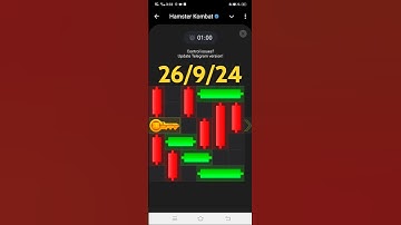 Today’s (26 September 2024) Hamster Kombat Daily Mini Game Puzzle Video tutorial #key