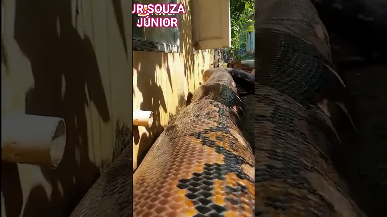 maior cobra capturada #serpente #anaconda #satisfação #shorts #medo