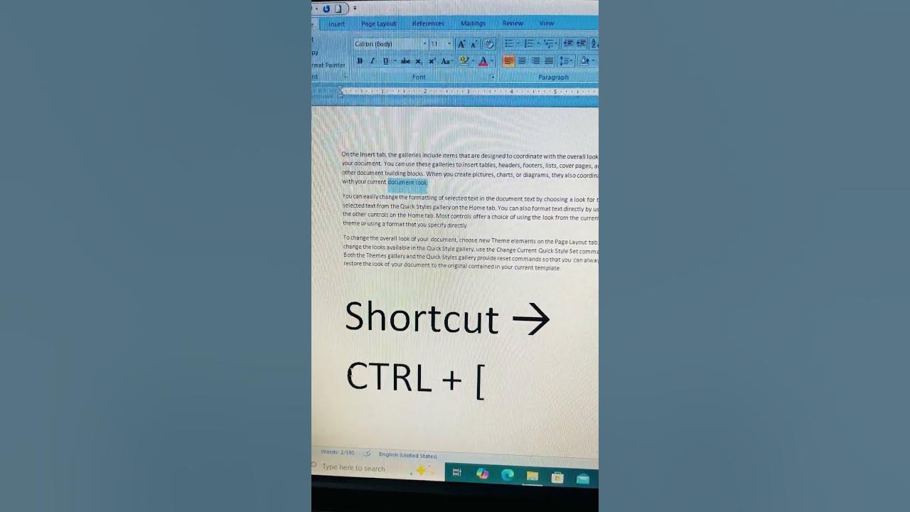 shortcut-trick-to-decrease-font-size-in-ms-word-mswordforbeginners