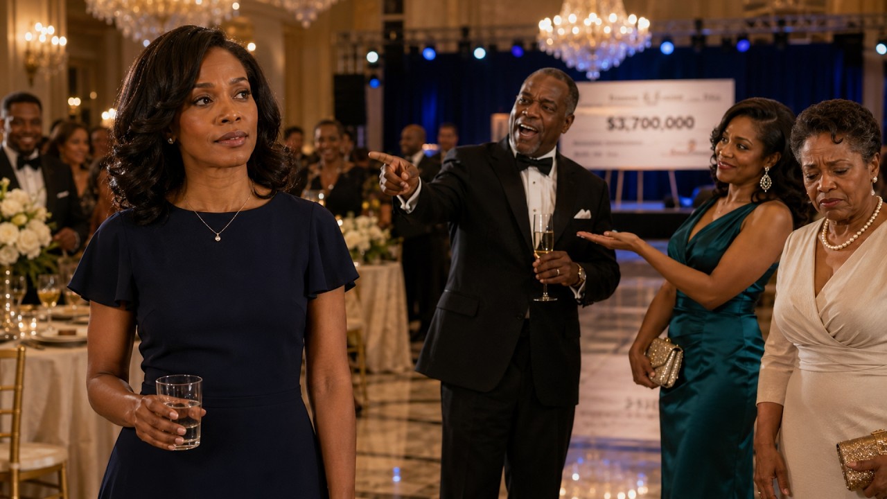 I walked into my cousin's engagement party in a twelve-dollar dress I'd owned for years, and my own uncle announced loud enough for half the room to hear: "Someone start a collection. Naomi...