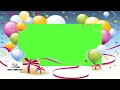 B'day invitation card template green screen