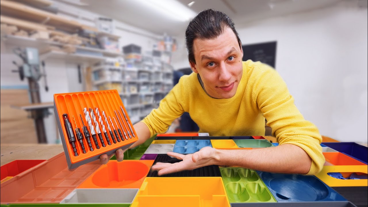 3D Printed Wall-mount organizing drawers by Andreas Flip