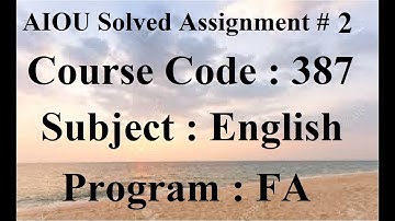 AIOU Solved Assignment No 2 code 387 Spring 2023 | Baloch Academy | aiou 387 solved assignment 2023