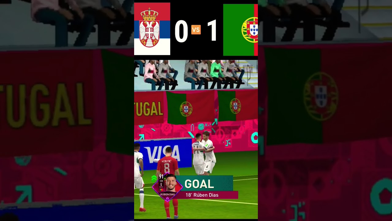 Portugal vs Serbia 🎯🏆 ||Round of 16 - FIFA Mobile ™ Highlight ||