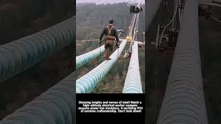 Master class in high altitude work #worker #process #electricalwork #professional #amazing