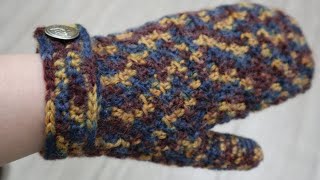 かぎ針編み【おしゃれベルト付きのミトン】セリア毛糸  編み方 Crochet Mittens