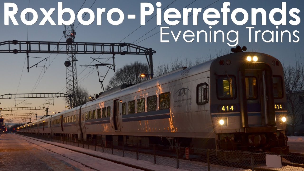 Evening Railfanning At Gare Roxboro Pierrefonds Bombardier Mr90 Emus Full Hd Youtube