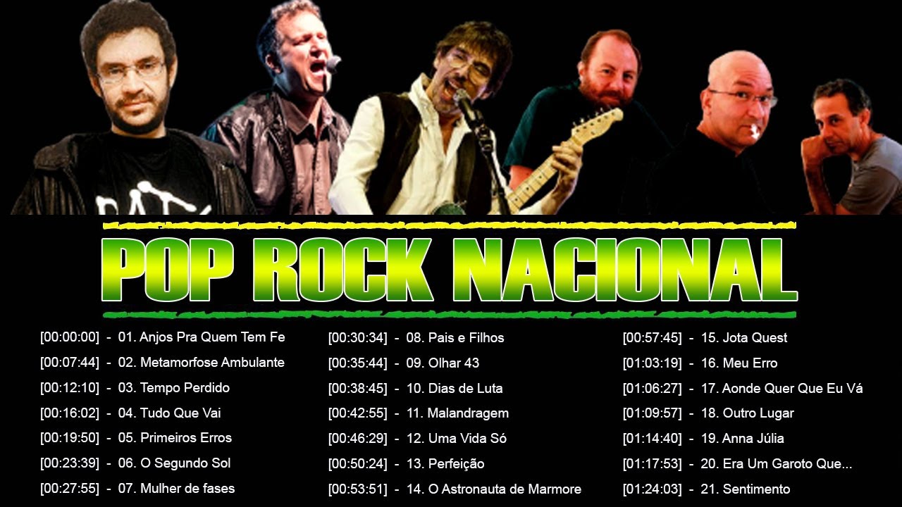 Música Pop Rock Nacional Brasileiro 🎸 O Melhor do Rock Brasileiro 🎸 Pop ...