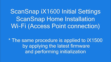 ScanSnap iX1600 Wizard ScanSnap Home Installation