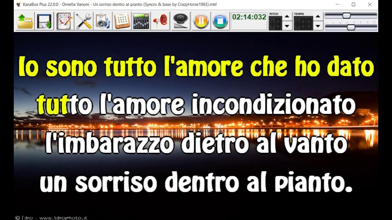 Ornella Vanoni Un sorriso dentro al pianto (Syncro by CrazyHorse1965) Karabox Karaoke YouTube
