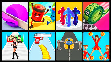 Asmr Slicing,Battery Run,Blob Runner,Brick Builder,Build Queen,Bullet Stack,Car Survival,Cheerleader