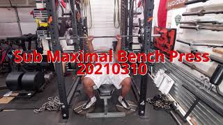 Submaximal  Bench press (garage gym athlete)