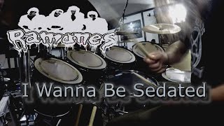 Ramones - "I Wanna Be Sedated" drum cover blocked Increased 100%