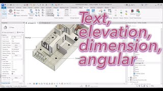 Sekilas tentang annotate (modifikasi text, dimension, angular, elevation) di REVIT