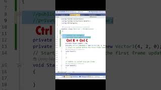 How to comment single or multiple lines in Visual Studio
