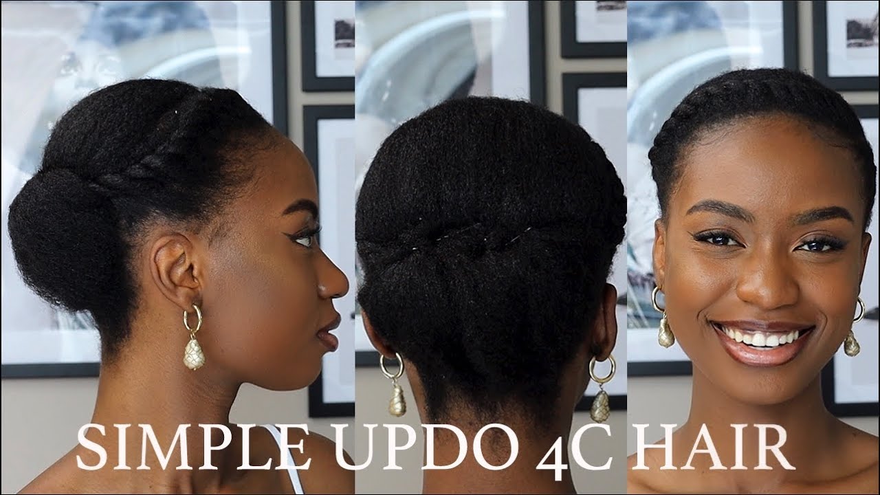 Elegant Classy Simple Flat Twist Updo On 4c Natural Hair Youtube