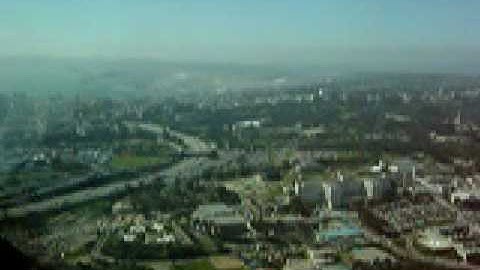 Visual approach to San Diego cockpit view