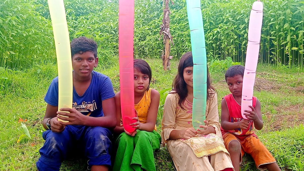 Outdoor fun with rocket balloon show and learn colour for kids I kids episode - 13 .