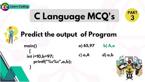 Part-3 C MCQs | Top 30 C Programming mcq questions and answers | Learn Coding