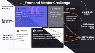 Responsive Testimonial Section Challenge