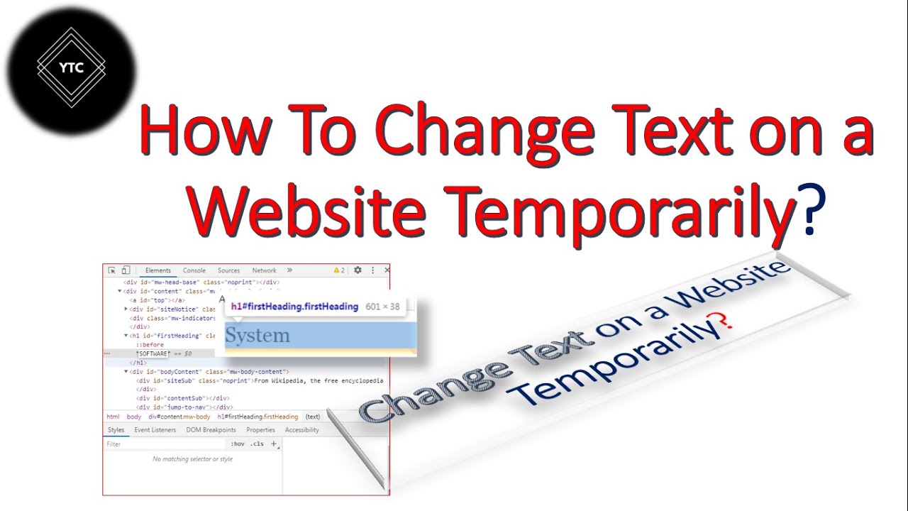 How To Change Text On A Website Using Inspect Element YouTube
