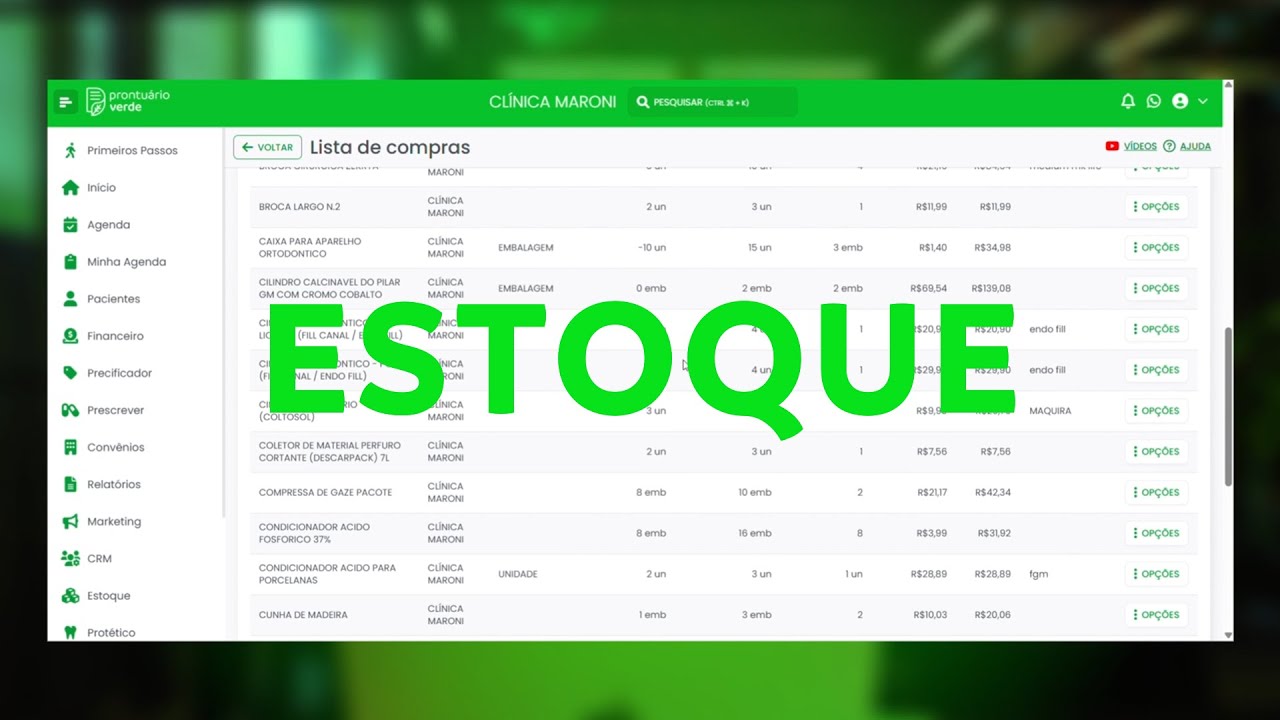 Controle do estoque sem planilhas
