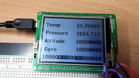 Mikromedia Plus for STM32 ARM   I2C Communication BMP180 Pressure Temperature