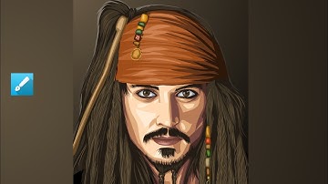 New Vector Art Tutorial ft. Jack Sparrow ( johnny depp )   |  Dev EditZ