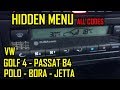 VW Golf 4 / Passat b4 / Jetta / Polo / Bora Hidden Menu Climatronic All Codes