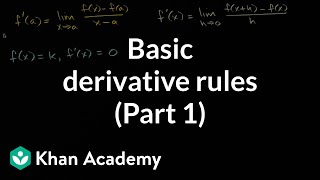 Basic derivative rules (Part 1) | Derivative rules | AP Calculus AB | Khan Academy