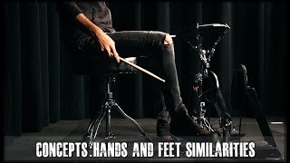 JamesPayneDrums.com - Similarities between hands and feet drum technique free drum lesson preview