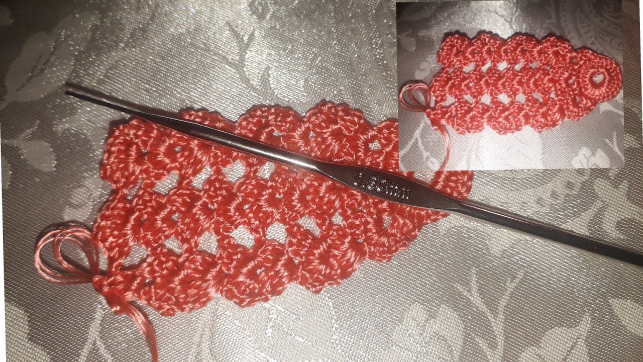 نصف طوق كروشي سهل وبسيط خاص للمبتدءات🤗