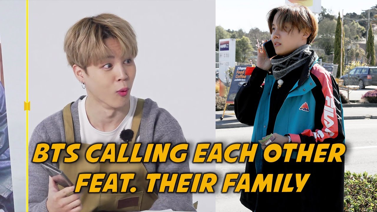 BTS calling each other feat. their family - YouTube