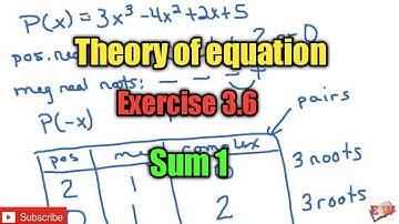 TN New Syllabus Class 12 Maths | Exercise 3.6 | Sum 1 | Unit 3 | Theory of Equation | சமன்பாட்டியல்