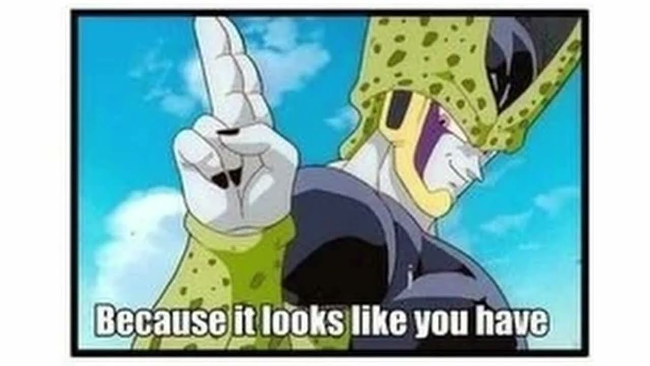 Mogging Cell Cell Dragon Ball Memes Listen To DBZ Perfect Cell Theme By The Last