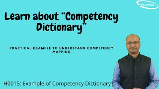 H0015: Example of Competency Dictionary | Competency Mapping simplified with example |competency map