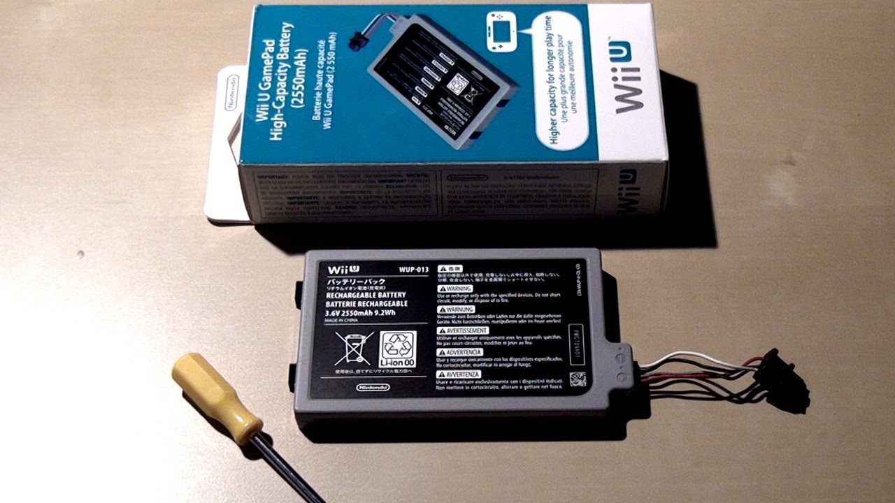 Wii U GamePad High-Capacity Battery, Screw On