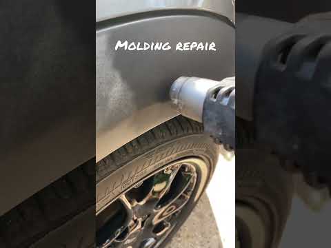 Black trim molding repair using a heat gun. #shorts #minicooper #dailydriver #plastic #molding
