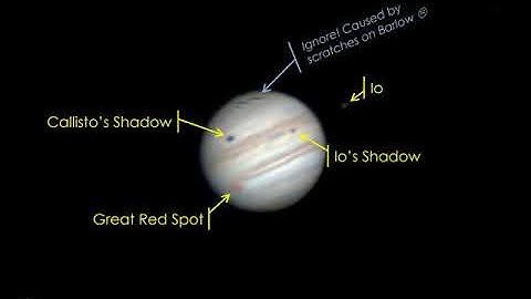 Jupiter’s rotation, Transit of Io and Callisto, Great Red Spot: Celestron C8, ZWO ASI224MC