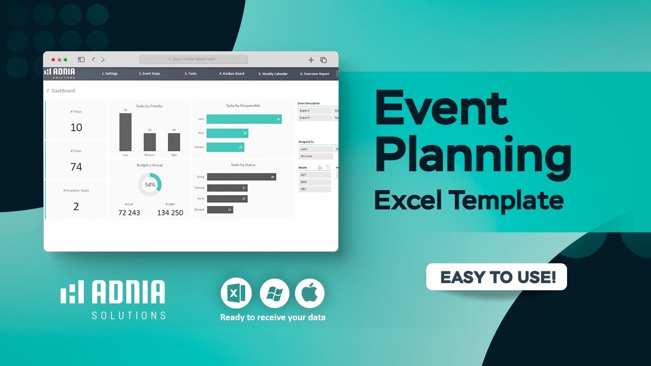 Event Planning Excel Template Youtube