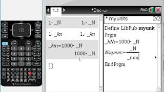 Units and Programming TI nspire CX CAS - Tutorial -