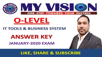 olevel paper it tools (JAN-2020) answer key
