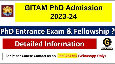 GITAM University PhD Notification 2023-24 New Update | GITAM University Research Admissions