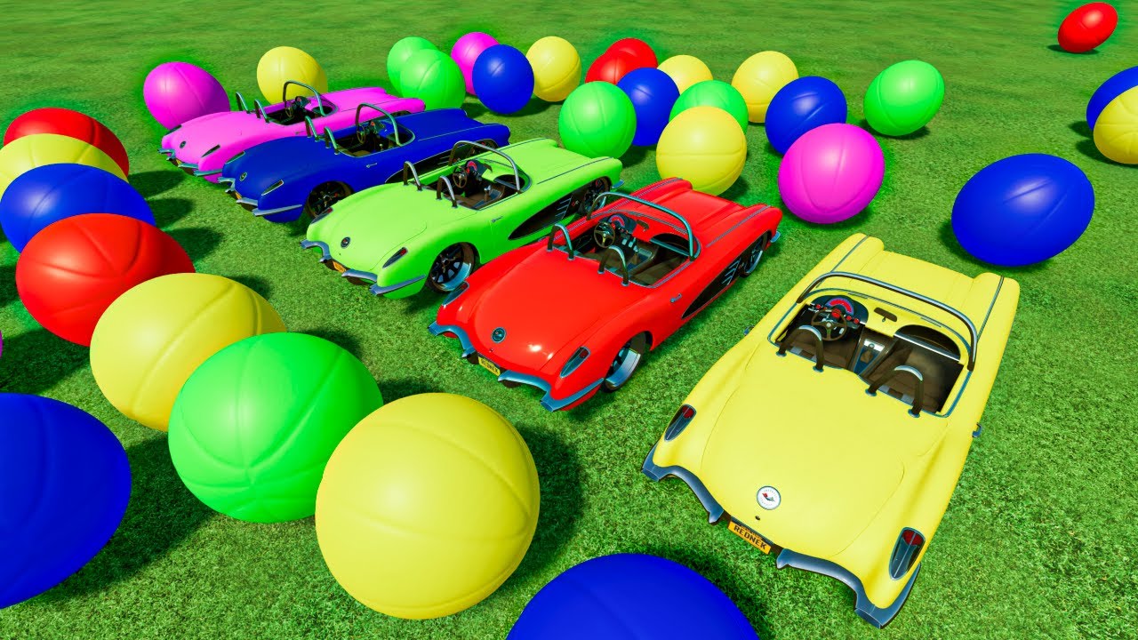 ART MORRISON 1960 CORVETTE VS COLORED BASKETBALLS Farming Simulator
