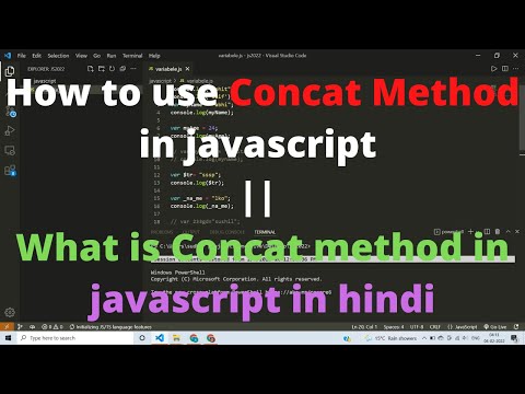 How to use Concat Method in javascript || What is concat method  in javascript in hindi